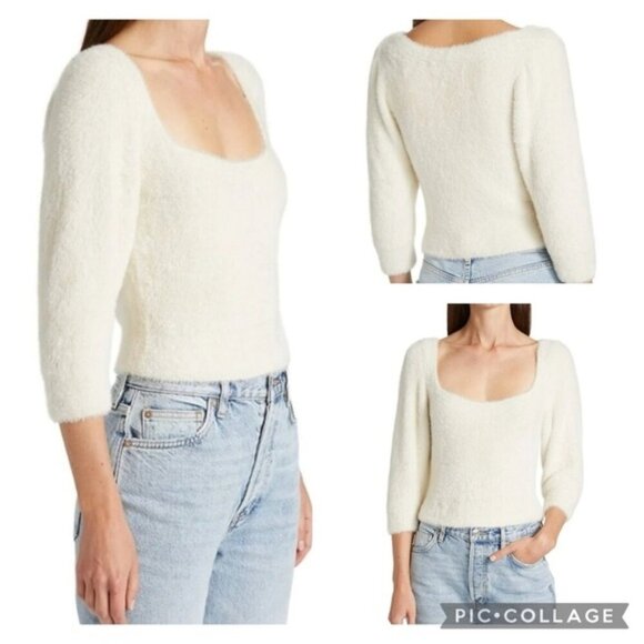 Free People Sweaters - Free People Moonbeam 3/4 Puff Sleeve Pullover Sweater - Women's xs